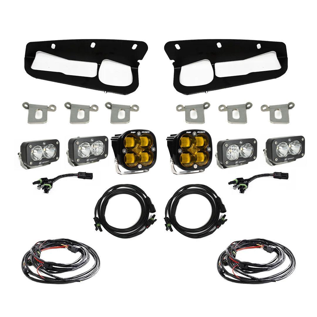 Baja Designs Bronco Amber SAE Fog Pocket Kit 21-Up Ford Bronco Baja Designs - 447762