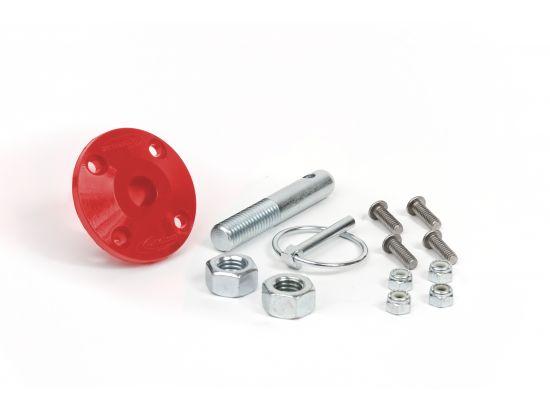 Daystar Hood Pin Kit Red Single Includes Polyurethane Isolator Pin Spring Clip and Related Hardware   - KU71104RE