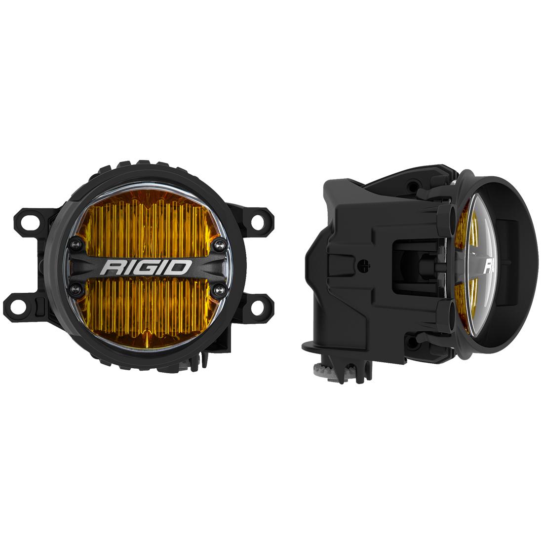 Rigid Toyota Fog Mount Kit For 10-20 Tundra/4Runner 16-20 Tacoma With 1 Set 360-Series 4.0 Inch SAE Yellow Lights RIGID Industries - 37117