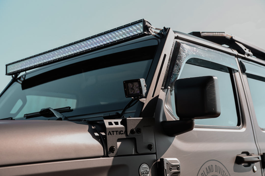 2018-2024 Jeep Wrangler JL & Gladiator JT Frontier Series Light Mount Brackets