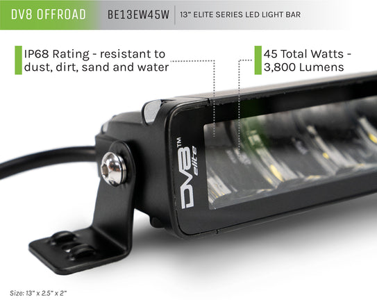 13-Inch Elite Series LED Light Bar | Single Row