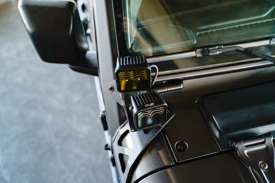 2018-2025 Jeep Wrangler JL & Gladiator JT | A-Pillar Dual Light Pod Mounts