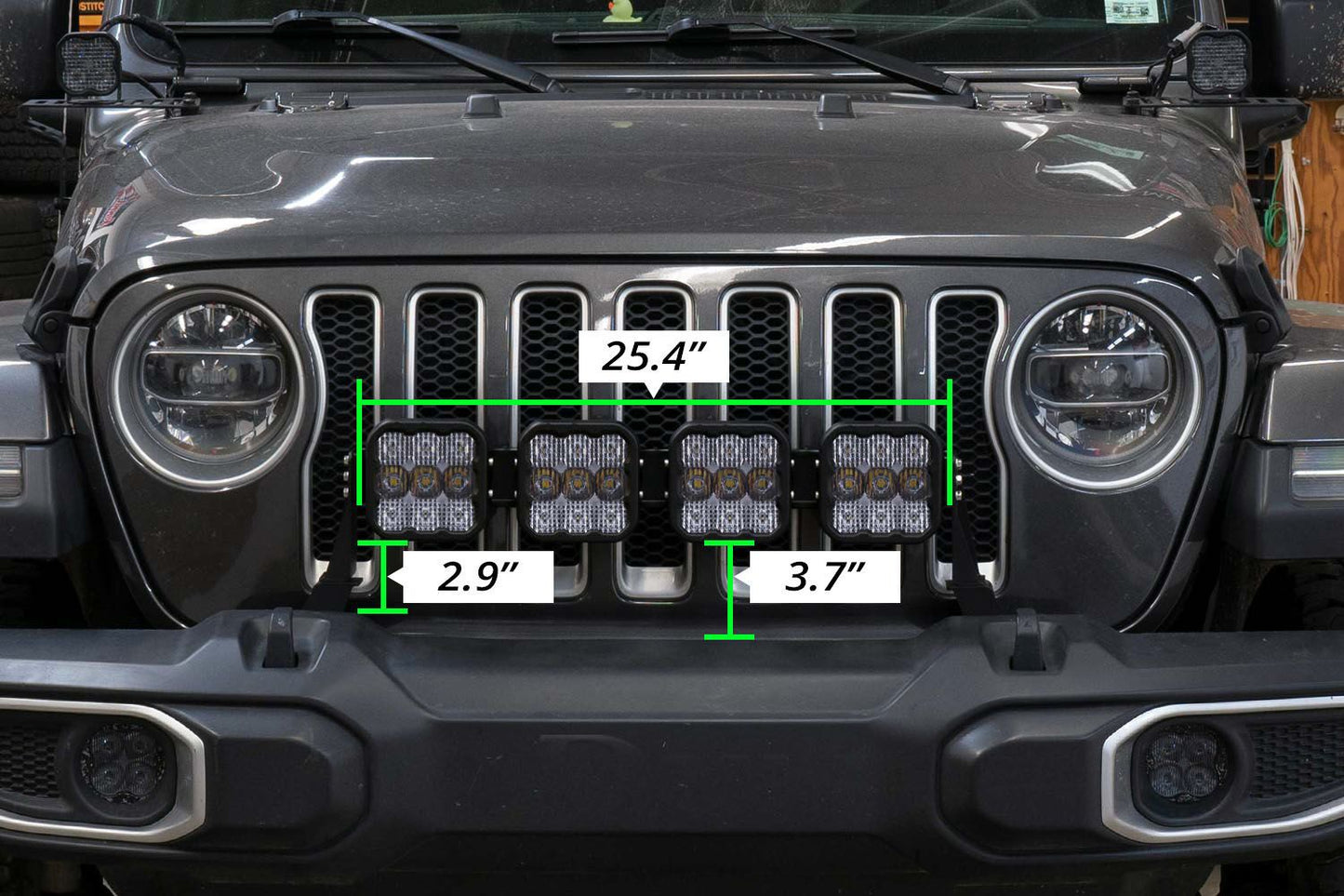SS5 Grille CrossLink Lightbar Kit for 2018-2025 Jeep JL Wrangler/Gladiator