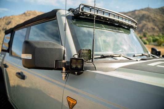 2021-2025 Ford Bronco | A-Pillar Dual Light Pod Drop Mounts