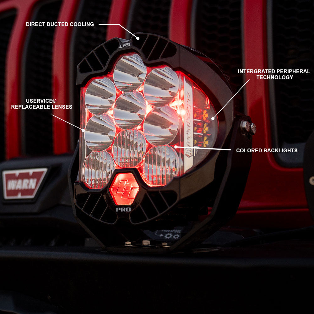 LP9 Pro LED Auxiliary Light Pod with Driving/Combo Pattern