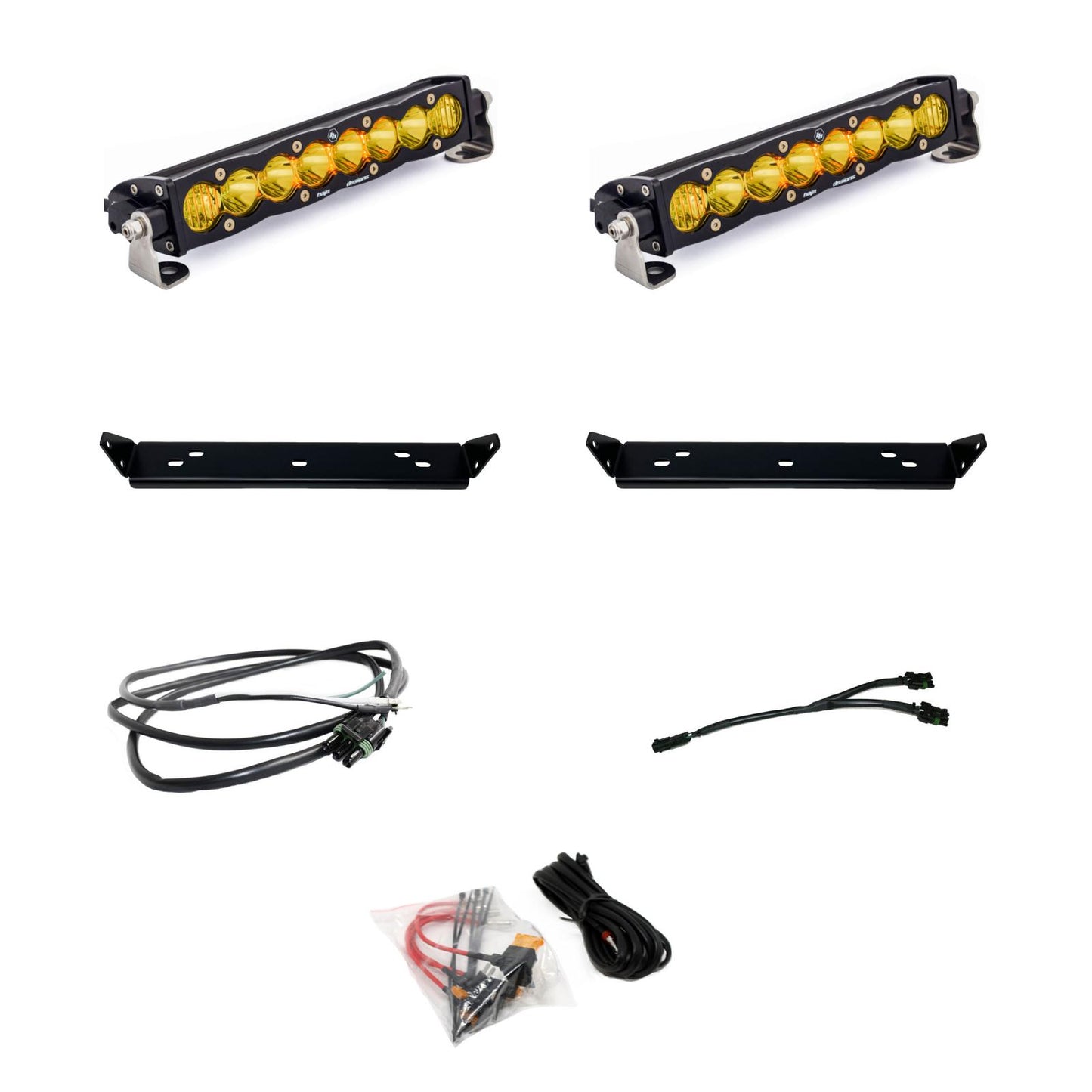Ford S8 10 Inch Dual Behind Grille Light Bar Kit
