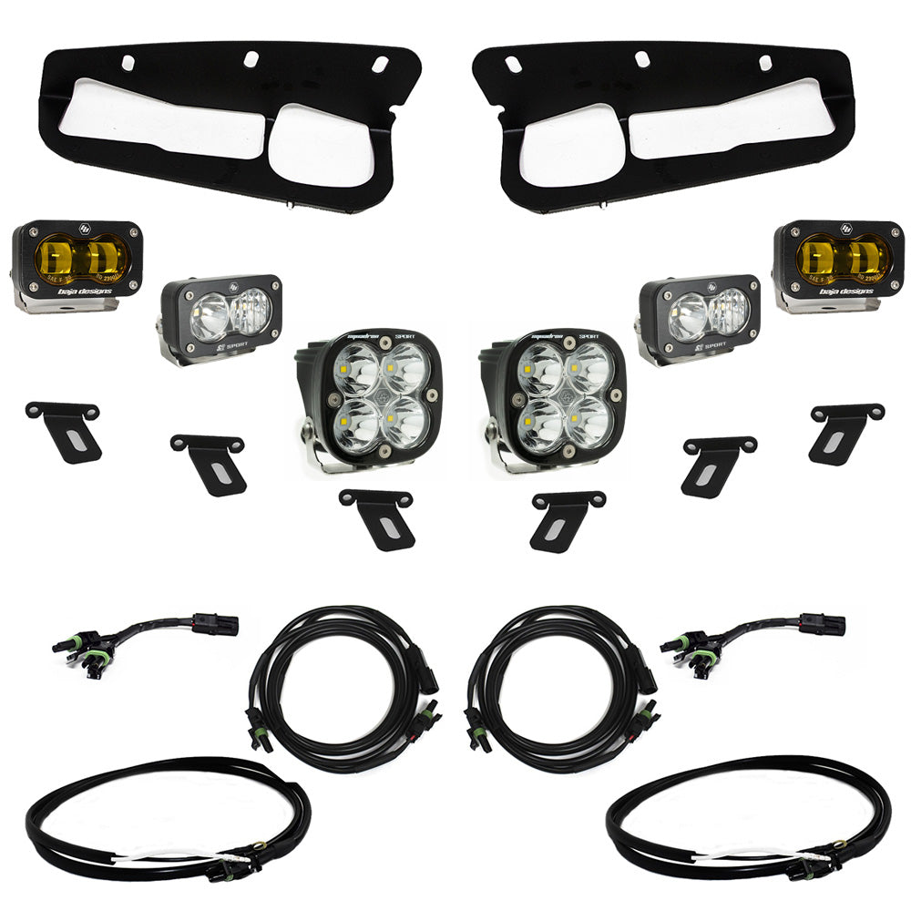 Ford Bronco S2 SAE Sportsmen Fog Pocket Light Kit for Steel Bumper