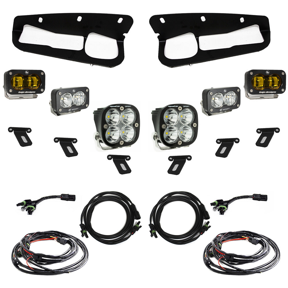 Ford Bronco S2 SAE Sportsmen Fog Pocket Light Kit for Steel Bumper