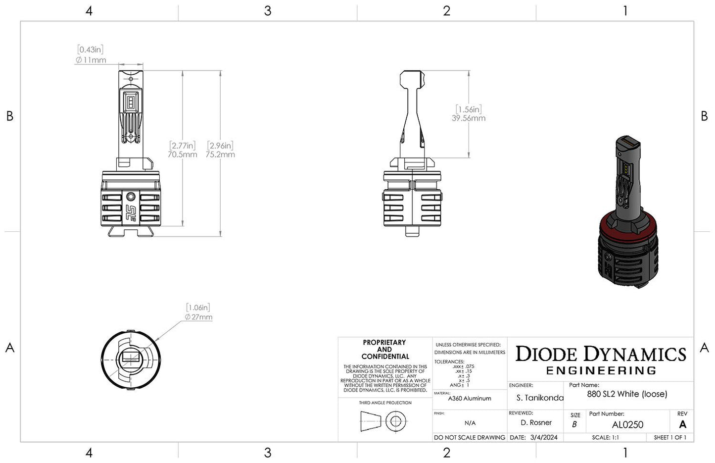 880/881 SL2 LED Bulb