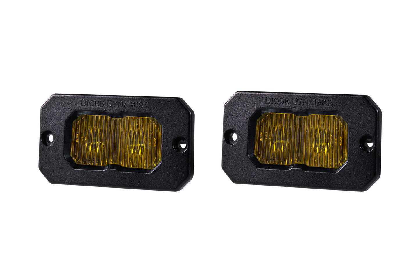 SSC2 SAE Yellow Pro Flush Mount LED Pod (Pair)