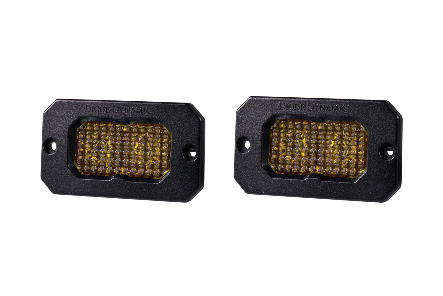 SSC2 SAE Yellow Pro Flush Mount LED Pod (Pair)