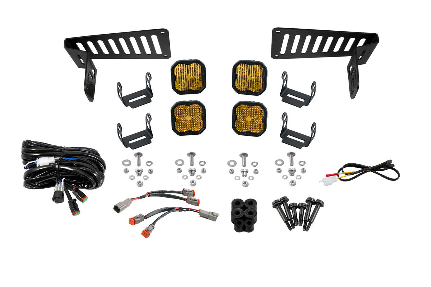 2018-2024 Jeep JL Wrangler JT Gladiator Cowl Mount LED Brackets