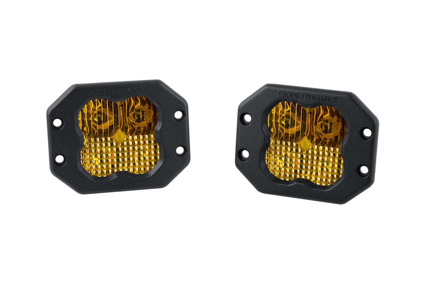 SS3 SAE Yellow Sport Flush Mount LED Pod (Pair)