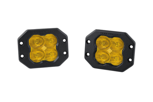 SS3 SAE Yellow Pro Flush Mount LED Pods