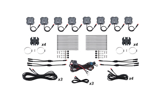 Stage Series Universal Rock Light SXS Installer Kit (8-pack)