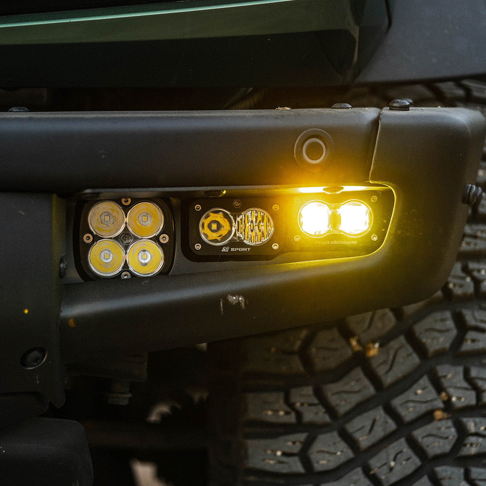 Ford Bronco S2 SAE Sportsmen Fog Pocket Light Kit for Steel Bumper