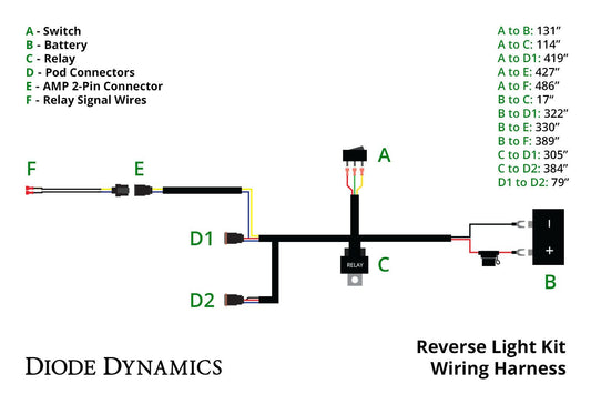 Reverse Light Wiring Kit (w/ running light)