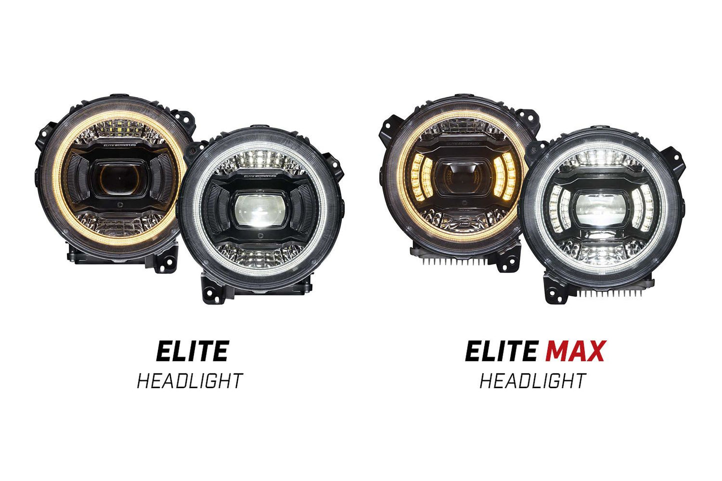 Elite LED Headlamps for 2018-Present Jeep JL Wrangler and 2020-Present Jeep Gladiator