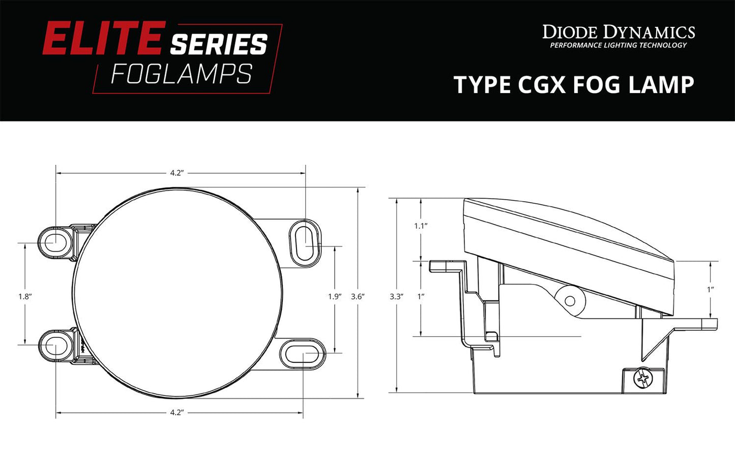 Elite Series Type CGX Fog Lamps (Pair)