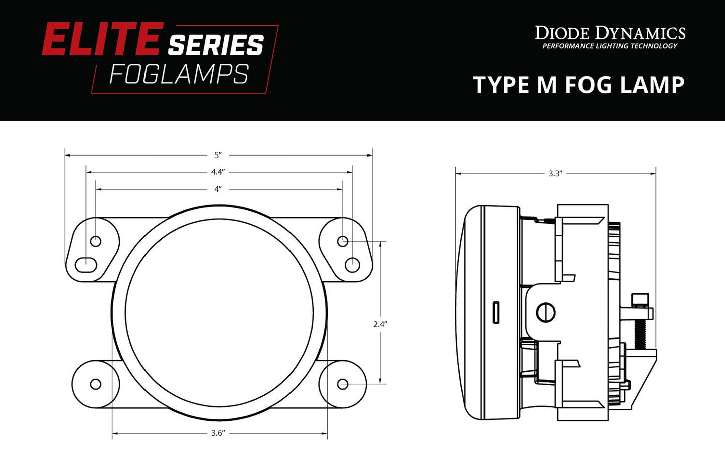 Elite Series Type M Fog Lamps (Pair)