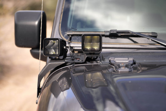 2018-2025 Jeep JL & 2020-2025 Jeep JT A-Pillar Dual Pod Light Mounts