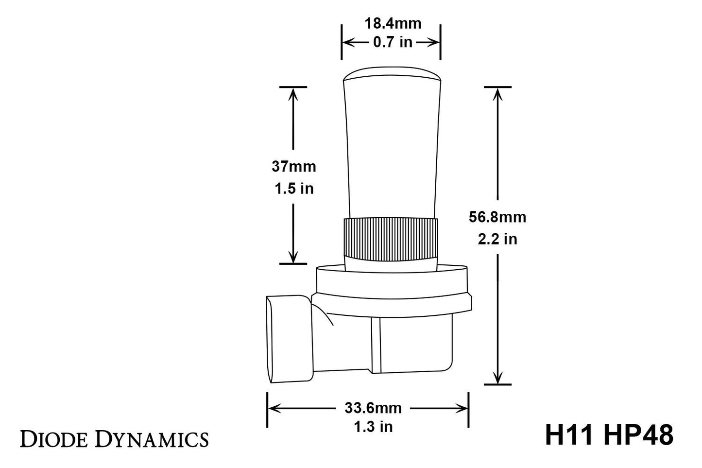 H11 HP48 LED Bulbs - Cool White (6000K)