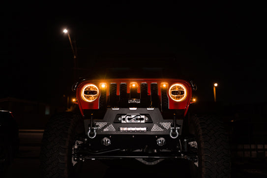 2018-2023 Jeep Wrangler JL Amber Grille Lights