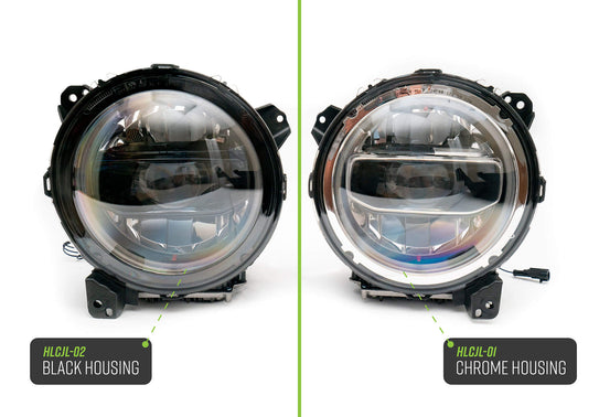 2018-2025 Jeep JL & 2020-2025 Jeep JT LED Headlights | Black