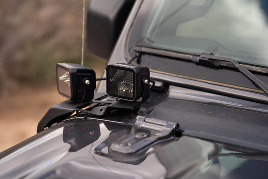 2018-2025 Jeep JL & 2020-2025 Jeep JT A-Pillar Dual Pod Light Mounts