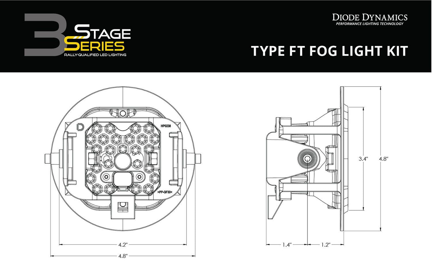 SS3 SAE Type FT Fog Light Kit