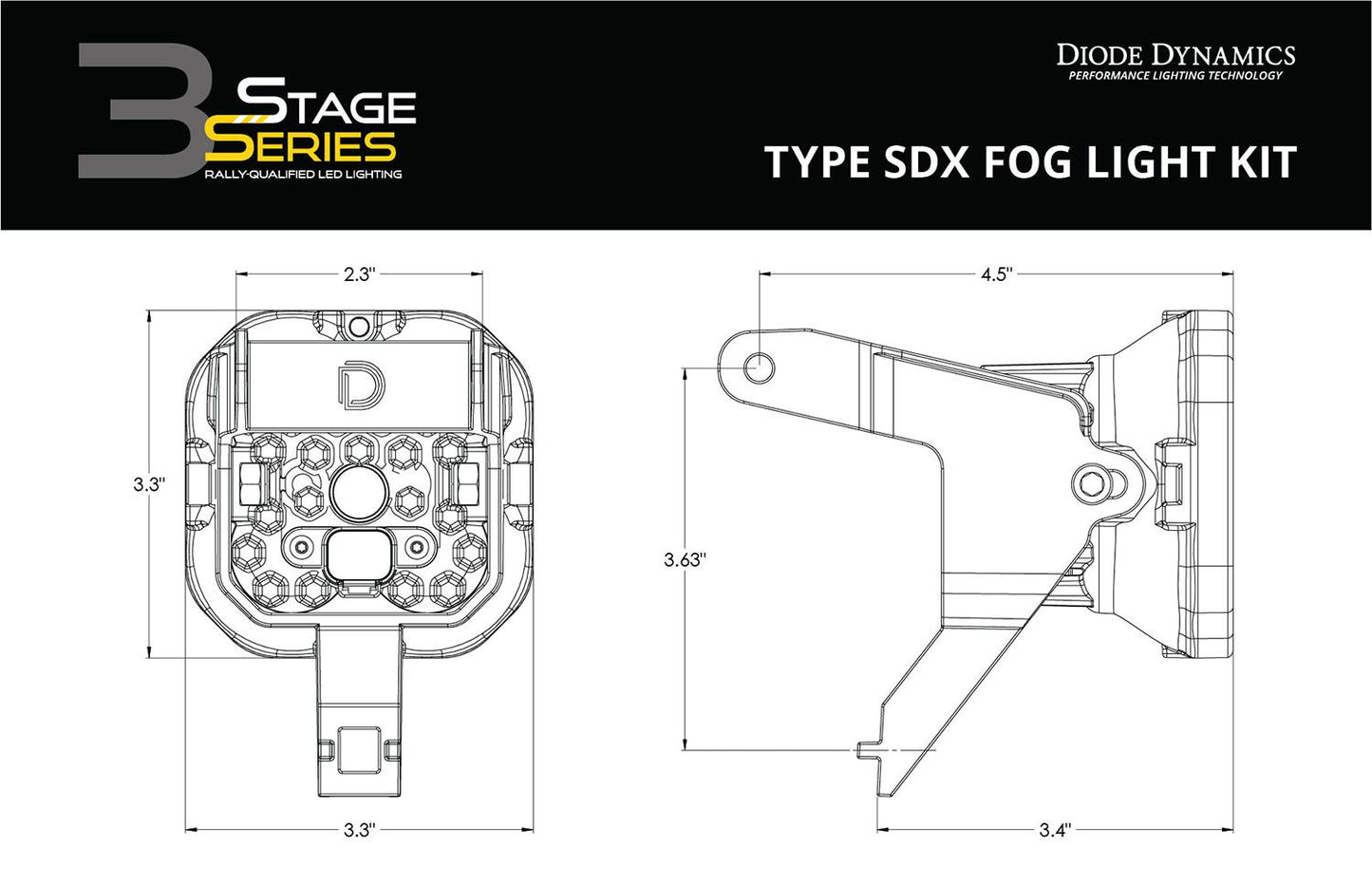 SS3 SAE Type SDX Fog Light Kit