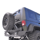 DV8 2007-2018 Jeep JK Mid Width Rear Bumper & Tire Carrier | RS-1 - Bushing Style - RBSTTB-01-2