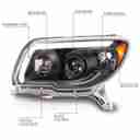 LED BAR PROJECTOR BLACK HEADLIGHT-4