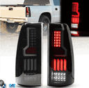 1999-2007 Chevy Silverado 1500 2500 3500 / 1999-2002 GMC Sierra 1500 2500 3500 LED Taillights - Black / Clear-2