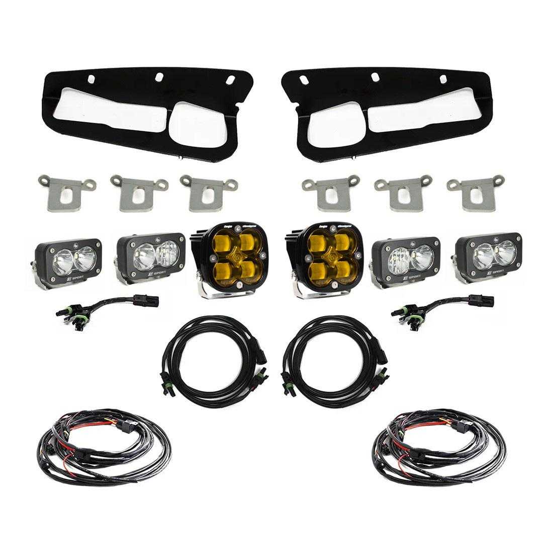 Bronco Baja Amber SAE Fog Pocket Kit 21-Up Ford Bronco Baja Designs