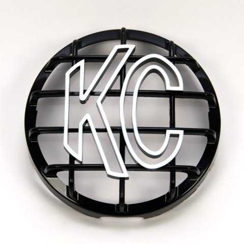 6 in Stone Guard - ABS Plastic - Black / White KC Logo