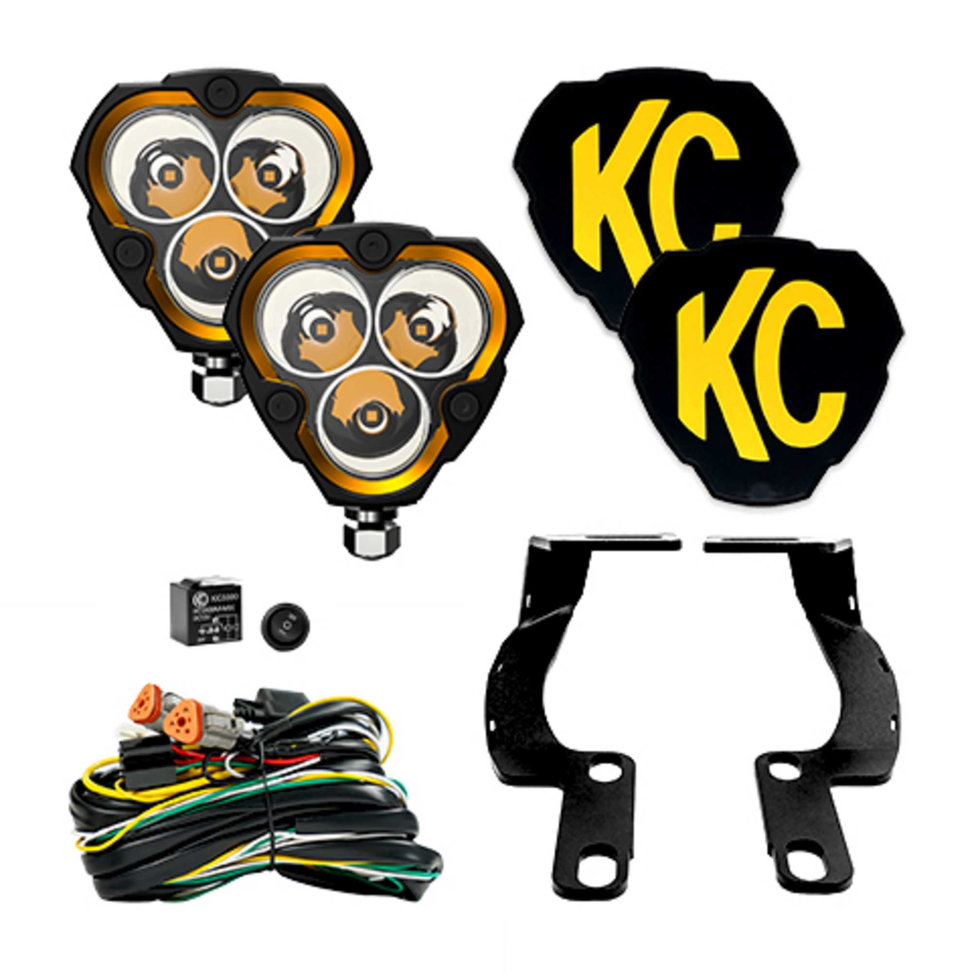 KC HiLITES FLEX ERA 3 - 2-Light System - Ditch Mount - 40W Spot Beam - for 02-09 Toyota 4Runner - 97130