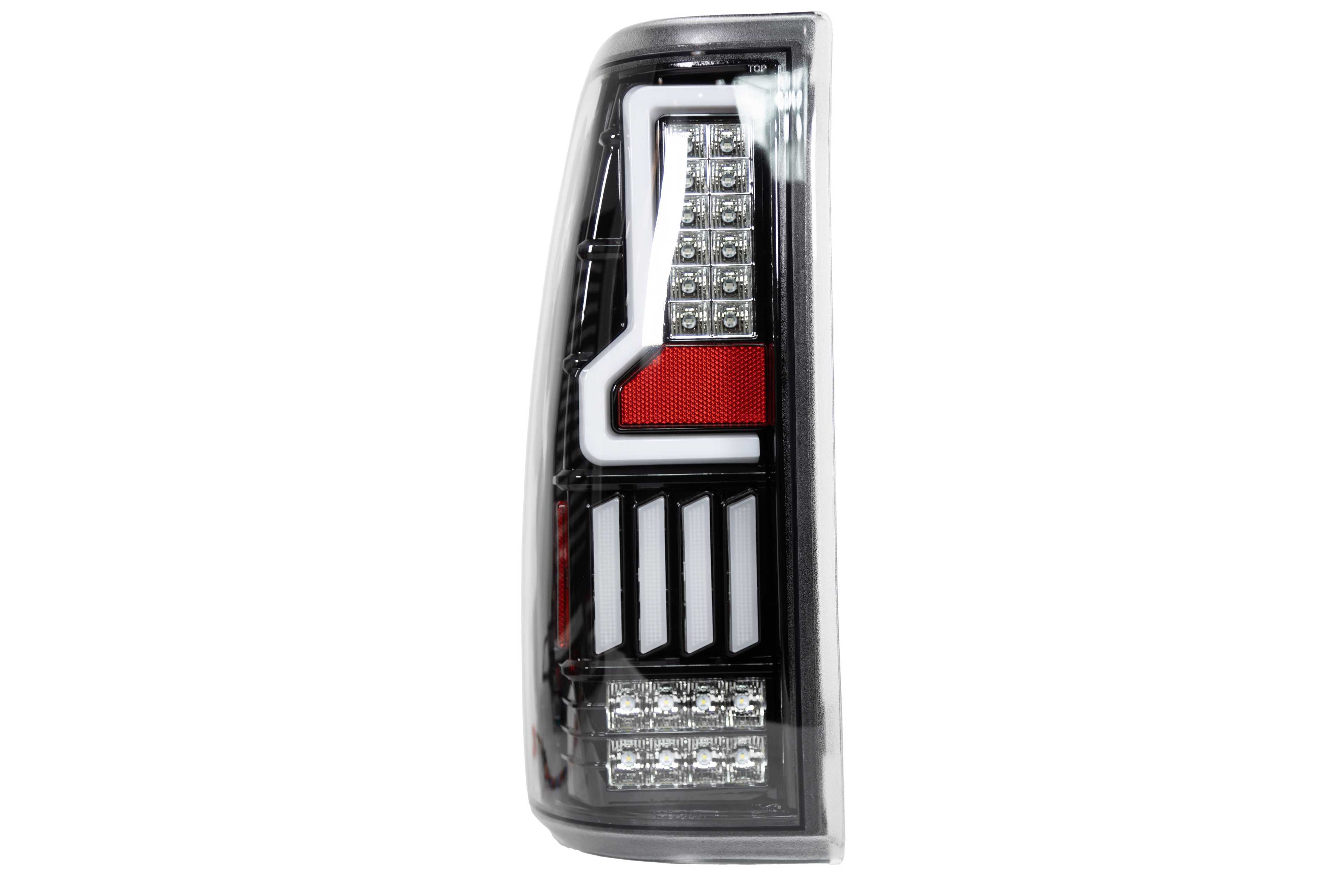 1999-2007 Chevy Silverado 1500 2500 3500 / 1999-2002 GMC Sierra 1500 2500 3500 LED Taillights - Black / Clear