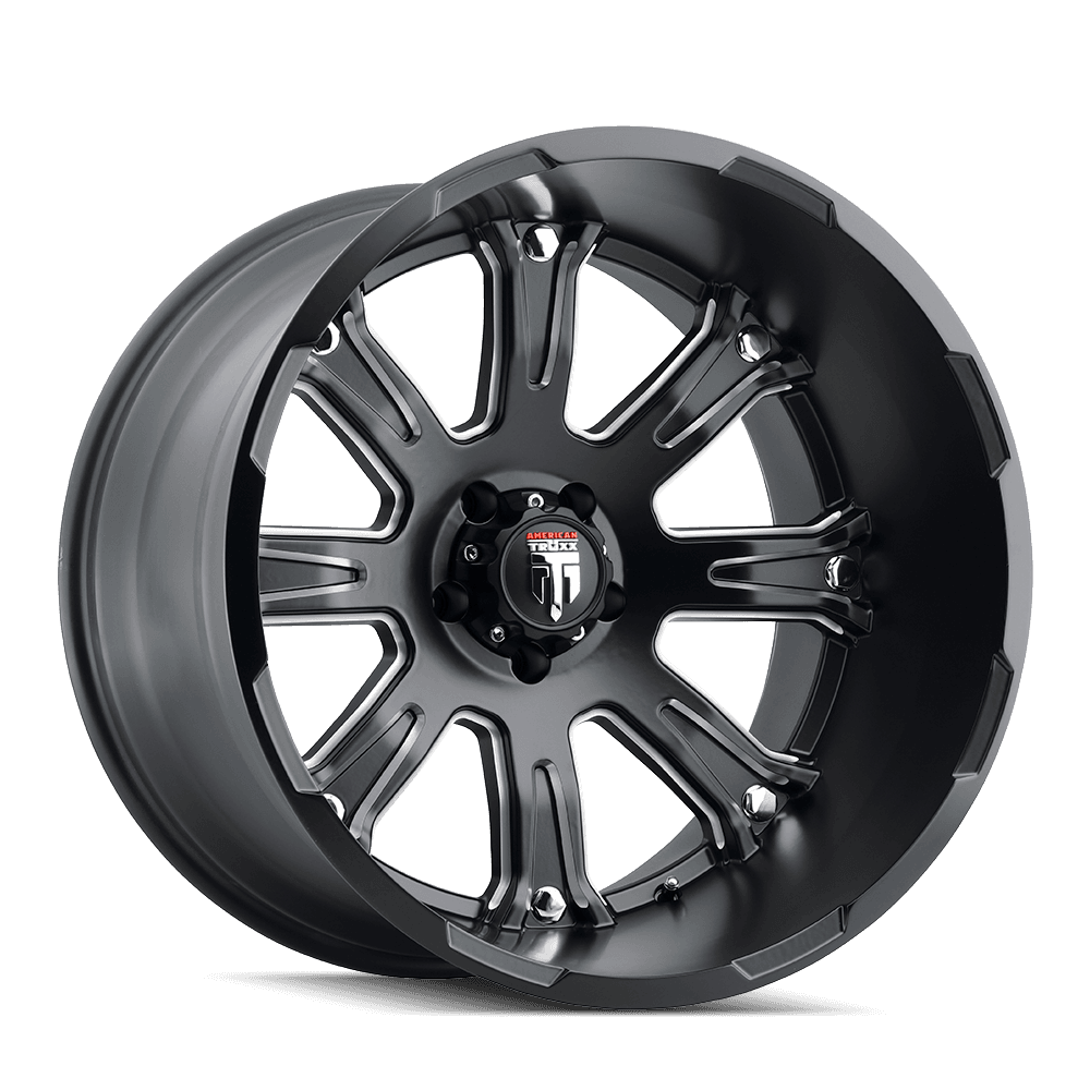 American Truxx Bomb AT154 Satin Black Milled 22X14 8-180 -76mm 125.2mm - AT154-22478M-76