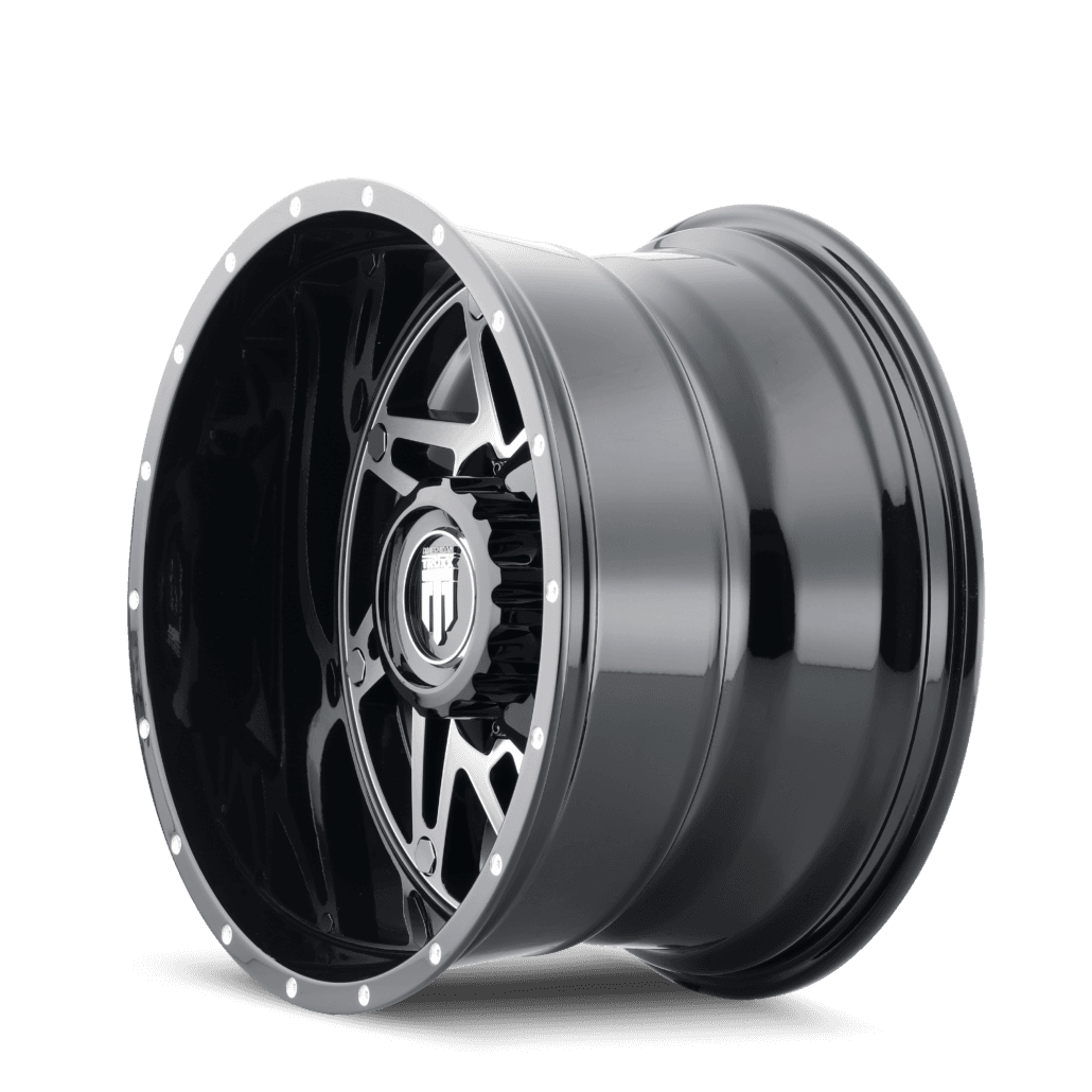 American Truxx Warrior AT165 Gloss Black Machined 20X12 6-135 -44mm 106.1mm - AT165-2237BM-44