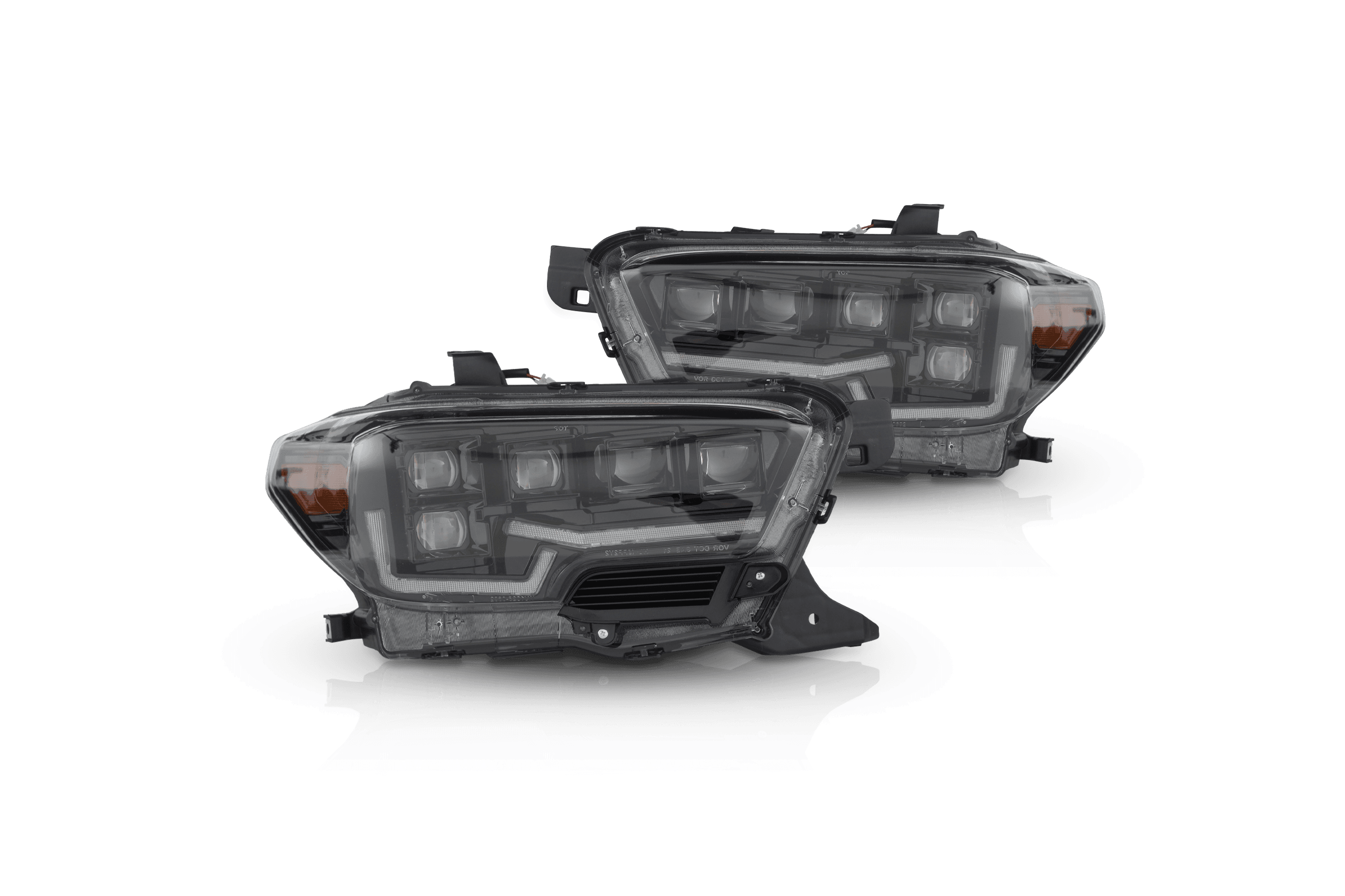 Attica 4x4 LED Projector Headlight w-Sequential Turn Signal - CHATT0682-BC-SQ