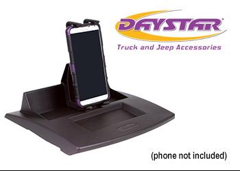 Daystar 07-10 Upper Dash Panel W/ Large I Phone and I Phone Plus Mini Pad Mount Black  - KJ71059BK