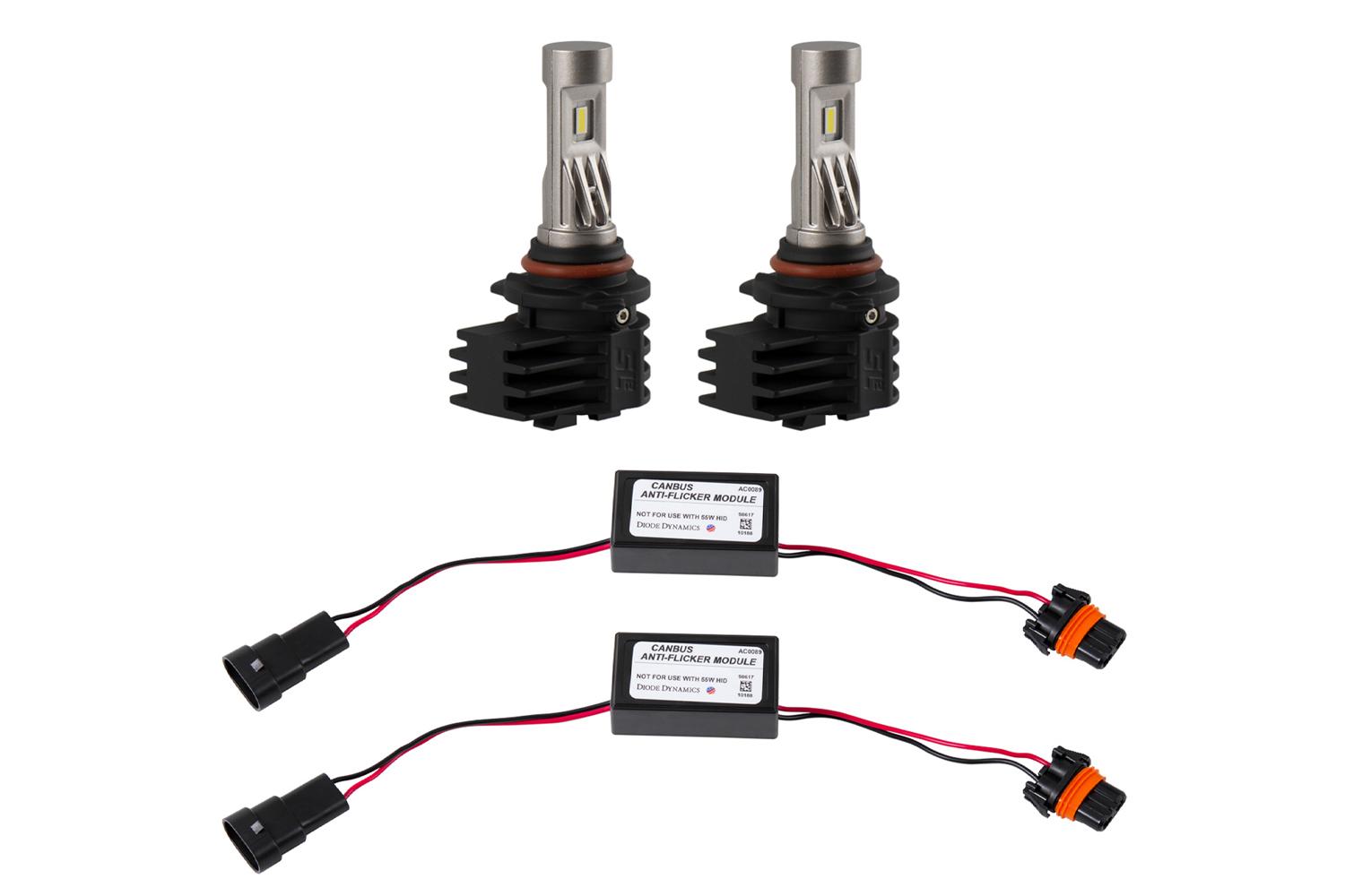 Diode Dynamics - 9006/9012 White SL2 LED Bulbs (pair) with AntiFlicker Modules - DD0641P
