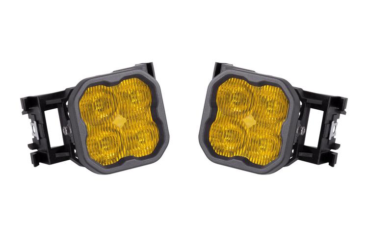 Diode Dynamics - SS3 Type X LED Fog Light Kit Sport Yellow SAE Fog - DD6547