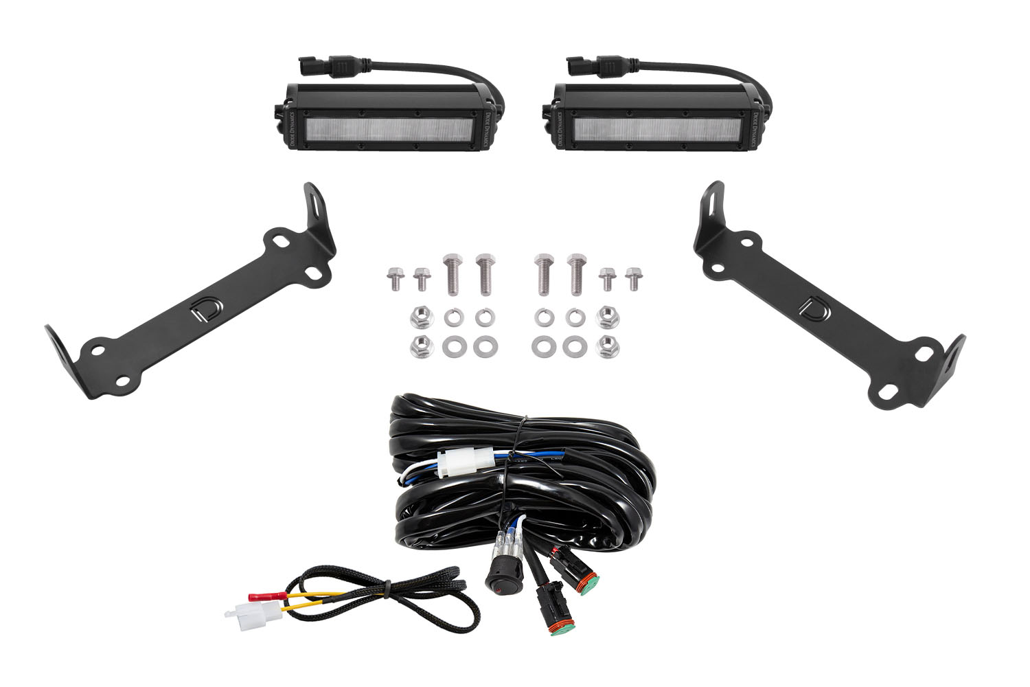 Diode Dynamics - SS6 SAE/DOT LED Lightbar Kit for 2014-2023 Toyota 4Runner, SAE/DOT White Wide - DD6756