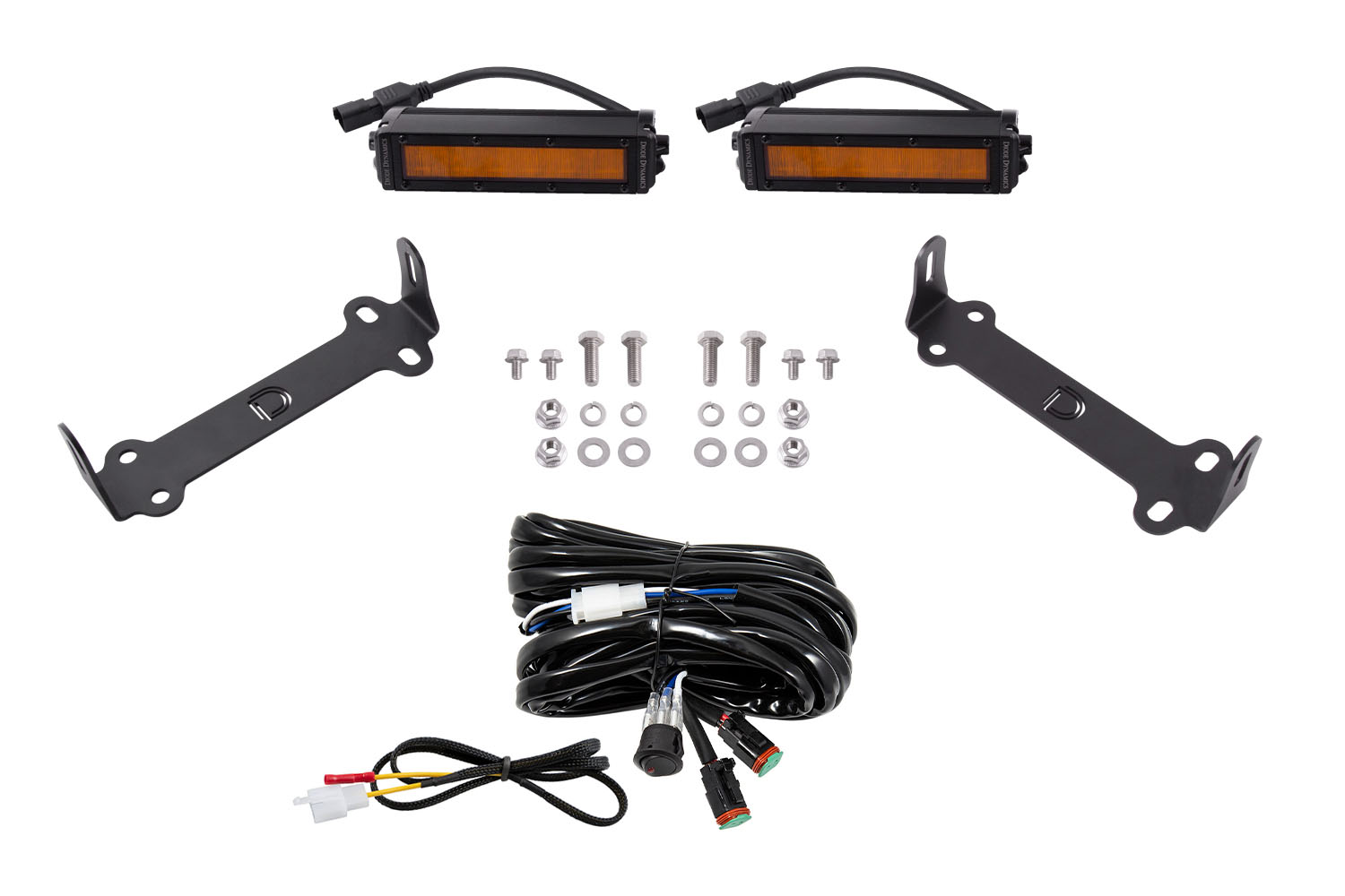 Diode Dynamics - SS6 SAE/DOT LED Lightbar Kit for 2014-2023 Toyota 4Runner, SAE/DOT Amber Wide - DD6758