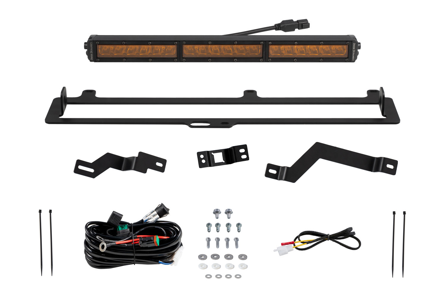 Diode Dynamics - TRD Pro Grille Light Bar Kit for 2022+ Toyota Tundra, Amber Driving - DD7425