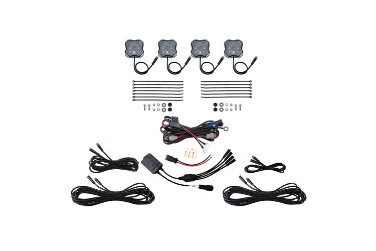 Diode Dynamics - RGBW Rock Light Installer Kit w/Controller (4-pack) - DD7740C