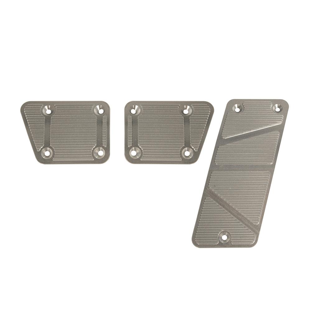 DV8 2007-2013 Jeep JK 3-Piece Pedal Covers for Manual Trans | Billet - D-JP-180026-BL