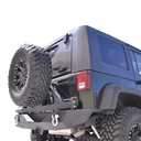 DV8 2007-2018 Jeep JK Mid Width Rear Bumper & Tire Carrier | RS-1 - Bushing Style - RBSTTB-01-2